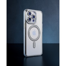 TeknoKapsül Apple İphone 14 Pro Kılıf Joke Simli Magneticsafe Kılıf - Gümüş