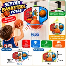 Yakup Tokatlı Moda Orta Boy Ahşap Pota 1 Adet Basketbol Oyun Seti