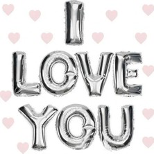 Çerçici Ytm I Love You Folyo Balon Gümüş Renk 35 cm