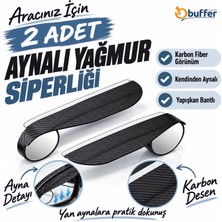 Yakup Tokatlı Moda Şık Tasarım 2 Adet Kendinden Yapışkanlı Yağmur Koruyucu Visörler