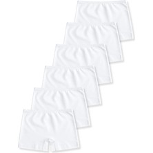 Panfilia Giza Kids %95 Pamuklu Likralı Penye Kız Çocuk Boxer Külot Iç Çamaşır 6lı Set