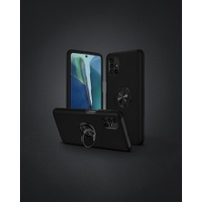 TeknoKapsül Samsung Galaxy M51 Kılıf Elit Yüzüklü Kapak - Siyah