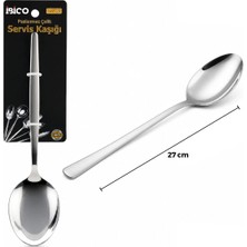 Yakup Tokatlı Moda Ytm Metal Servis Kaşığı - Krom Renk - 27 cm