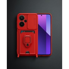 TeknoKapsül Xiaomi Redmi Note 13 Pro Plus Kılıf Zuma Kartvizitli Yüzüklü Silikon - Lila