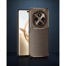 TeknoKapsül Tecno Spark 30c Kılıf Auto Focus Karbon Kapak - Kahverengi