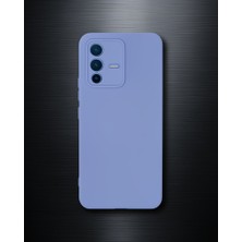 TeknoKapsül Vivo V23 5g Kılıf Nano İçi Kadife Silikon - Lila