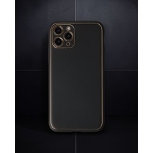 TeknoKapsül Apple İphone 11 Pro Max Kılıf Coco Deri Silikon Kapak - Siyah