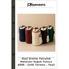 Özel Üretim Yolculuk Matarası Soğuk Tutucu 6688 - Çelik Termos - Yeşil