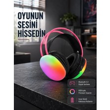Yakup Tokatlı Moda Ytm Ergonomik Rgb Bluetooth Kulaklık 3D Ses Yeni Nesil