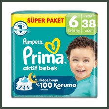 Bezos Aktif Bebek Süper Paket Bebek Bezi 6 Beden 38 Adet Nhr