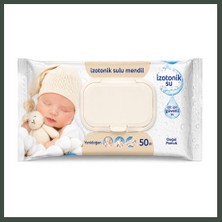 Bezos Yenidoğan Izotonik Sulu Doğal Pamuk Islak Havlu Mendil 50'li Nhr