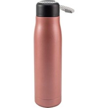 Defne Store Paslanmaz Çelik Termos Matara 500 ml Örgü Ipli Kapak Bronz