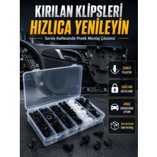 Astraltech Ytm Universal Araç Döşeme Klipsi ve Tampon Sabitleme Pimi Seti 100 Parça Organizer Kutulu