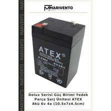 Delux Serisi Güç Birimi Yedek Parça Şarj Ünitesi Atex Akü 6V 4A (10.5X7X4.5CM)