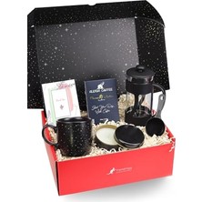 Defne Store French Press & Kupa & Mum & Filtre Kahve Hediye Kutusu