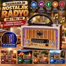 Yakup Tokatlı Moda Ytm Taşınabilir Klasik Am/fm/sw Retro Nostaljik Radyo
