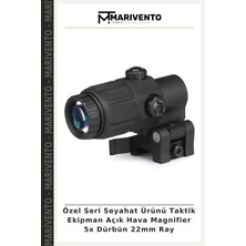 Özel Seri Seyahat Ürünü Taktik Ekipman Açık Hava Magnifier 5x Dürbün 22MM Ray