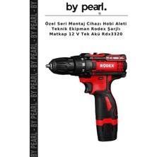 Özel Seri Montaj Cihazı Hobi Aleti Teknik Ekipman Rodex Şarjlı Matkap 12 V Tek Akü RDX3320