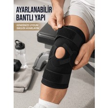 Astraltech Ytm Yan Destekli Ligamentli Dizlik Açık Patella Ayarlanabilir Spor ve Günlük Kullanım