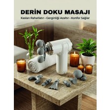 Astraltech Ytm 8 Başlıklı Şarjlı Masaj Tabancası 6 Kademeli Hız Ayarlı Derin Doku Kas Masaj Aleti