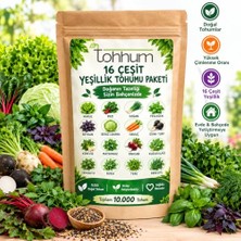 Defne Store 16 Çeşit Yeşillik Tohumu – Sebze ve Aromatik Bitki Tohum Seti – Marul, Pazı, Soğan, Havuç, Turp ve Daha Fazlası