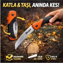 Defne Store Katlanır El Testeresi 180 Mm, Bahçe Tipi, Ergonomik, Turuncu