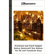 Premium Işık Parti Düğün Bahçe Dekoratif Dış Mekan 7m 30 LED Yusufçuk Kuşu