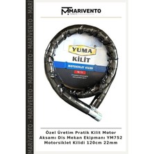 Özel Üretim Pratik Kilit Motor Aksamı Dis Mekan Ekipmanı YM752 Motorsiklet Kilidi 120CM 22MM