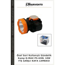 Özel Seri Kullanışlı Gündelik Kamp Q-Max PS-638L 10W Fiş Şarjlı Kafa Lambası