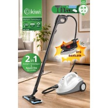 Defne Store Kazanlı Ütüye Dönüşebilen Buharlı Temizlik Makinası Ksc 4218,2000W/ML, 15 Aksesuar Beyaz