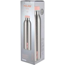 Defne Store Paslanmaz Çelik Izotermal Şişe 591 Ml, Gümüş Serisi Pembe