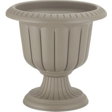 Defne Store Ayaklı Deliksiz Plastik Nergis Saksı (1 Adet, 25 L, 48 Cm, Mocha Kahve)