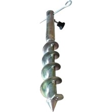 Defne Store Dogant Özdoğanlar Plaj Kamp Şemsiye Demir Kazık Aparat, Gri, 48 cm