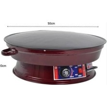 Defne Store 2200W Emaye Kaplı Elektrikli Gözleme Sacı 50 cm – Ayarlı Termostatlı Yufka, Katmer, Bazlama, Krep ve Lavaş Pişirme Sacı