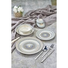 Defne Store Sahara 24 Parça Porselen Yemek Takımı, Çok Renkli CKR..4065..