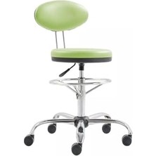 Defne Store Mios Arkalıklı Tabure - Tam Çemberli - Yeşil