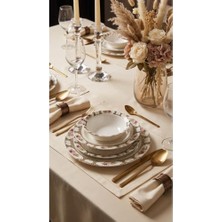 Defne Store Rosenthal 24 Parça Porselen Yemek Takımı, CKR4806, Kahverengi