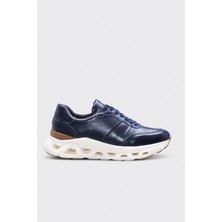 Fast Step Hakiki Deri 846MA2701 Lacivert Deri Erkek Casual Ayakkabı