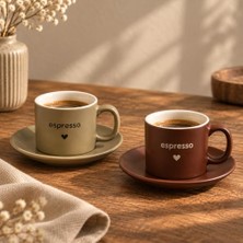 Defne Store Mono 2'li 100 cc Espresso Kahve Fincan Seti 4 Renk Asorti