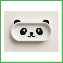 Astraltech 3D Baskı Panda Gözlük Tepsisi Sevimli Masaüstü Gözlük Tutucu ve Kalemlik Tepsisi Beyaz Siyah Bezoss