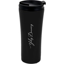 Defne Store Siyah Termos Mug, 500 Ml, Baskı Yapılabilir, Model 548S