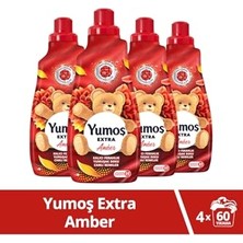 Defne Store Extra Konsantre Çamaşır Yumuşatıcısı Amber 1440 ml 60 Yıkama 4ADET