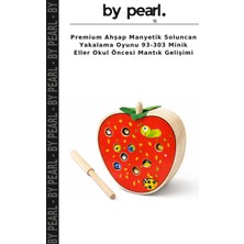 Premium Ahşap Manyetik Soluncan Yakalama Oyunu 93-303 Minik Eller Okul Öncesi Mantık Gelişimi