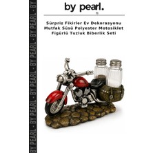 Sürpriz Fikirler Ev Dekorasyonu Mutfak Süsü Polyester Motosiklet Figürlü Tuzluk Biberlik Seti