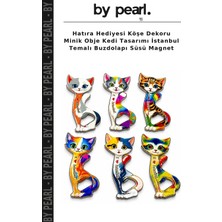 Hatıra Hediyesi Köşe Dekoru Minik Obje Kedi Tasarımı Istanbul Temalı Buzdolapı Süsü Magnet