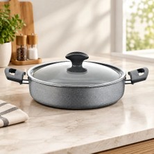 Yakup Tokatlı Moda Tm Granit Basık Karnıyarık Tencere 24 cm