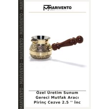 Özel Üretim Sunum Gereci Mutfak Aracı Pirinç Cezve 2.5 '' Inc