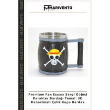 Premium Fan Eşyası Sergi Objesi Karakter Bardağı Temalı 3D Kabartmalı Çelik Kupa Bardak