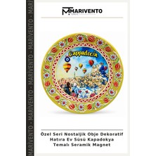 Özel Seri Nostaljik Obje Dekoratif Hatıra Ev Süsü Kapadokya Temalı Seramik Magnet
