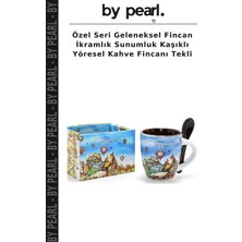 Özel Seri Geleneksel Fincan Ikramlık Sunumluk Kaşıklı Yöresel Kahve Fincanı Tekli